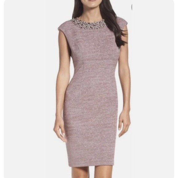 Eliza J Party Cocktail Dress Dusty Pink Size 6 New - Picture 1 of 9
